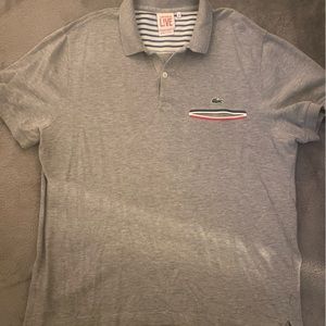 Lacoste polo shirt size 5 (large) color grey